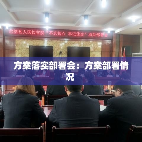 方案落實部署會：方案部署情況 