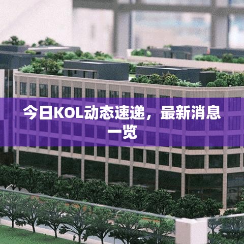 今日KOL動(dòng)態(tài)速遞，最新消息一覽