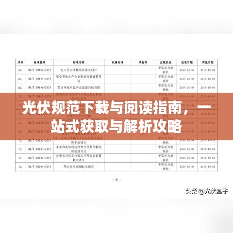 光伏規(guī)范下載與閱讀指南，一站式獲取與解析攻略