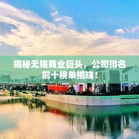 揭秘?zé)o錫商業(yè)巨頭，公司排名前十榜單揭曉！