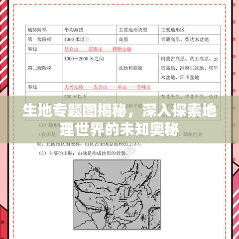 生地專題圖揭秘，深入探索地理世界的未知奧秘